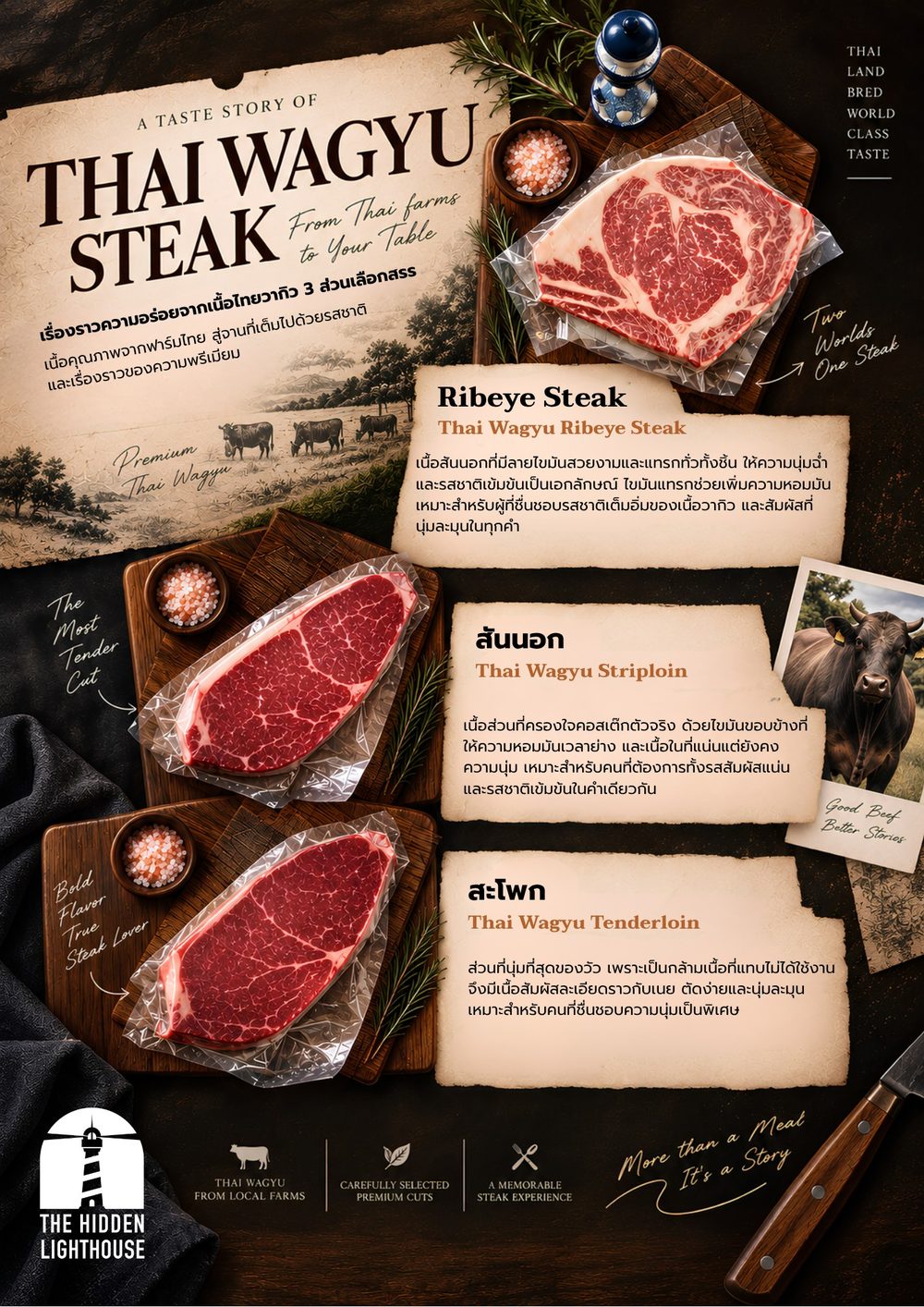 เมนูแนะนำ Thai Wagyu Steak รายละเอียด